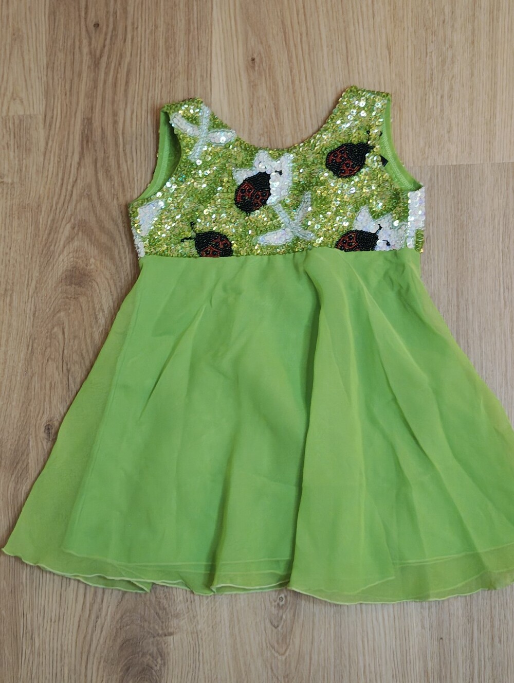 Girls Green Sequin Bodice Party Dress Size 2 By Little Attitudes